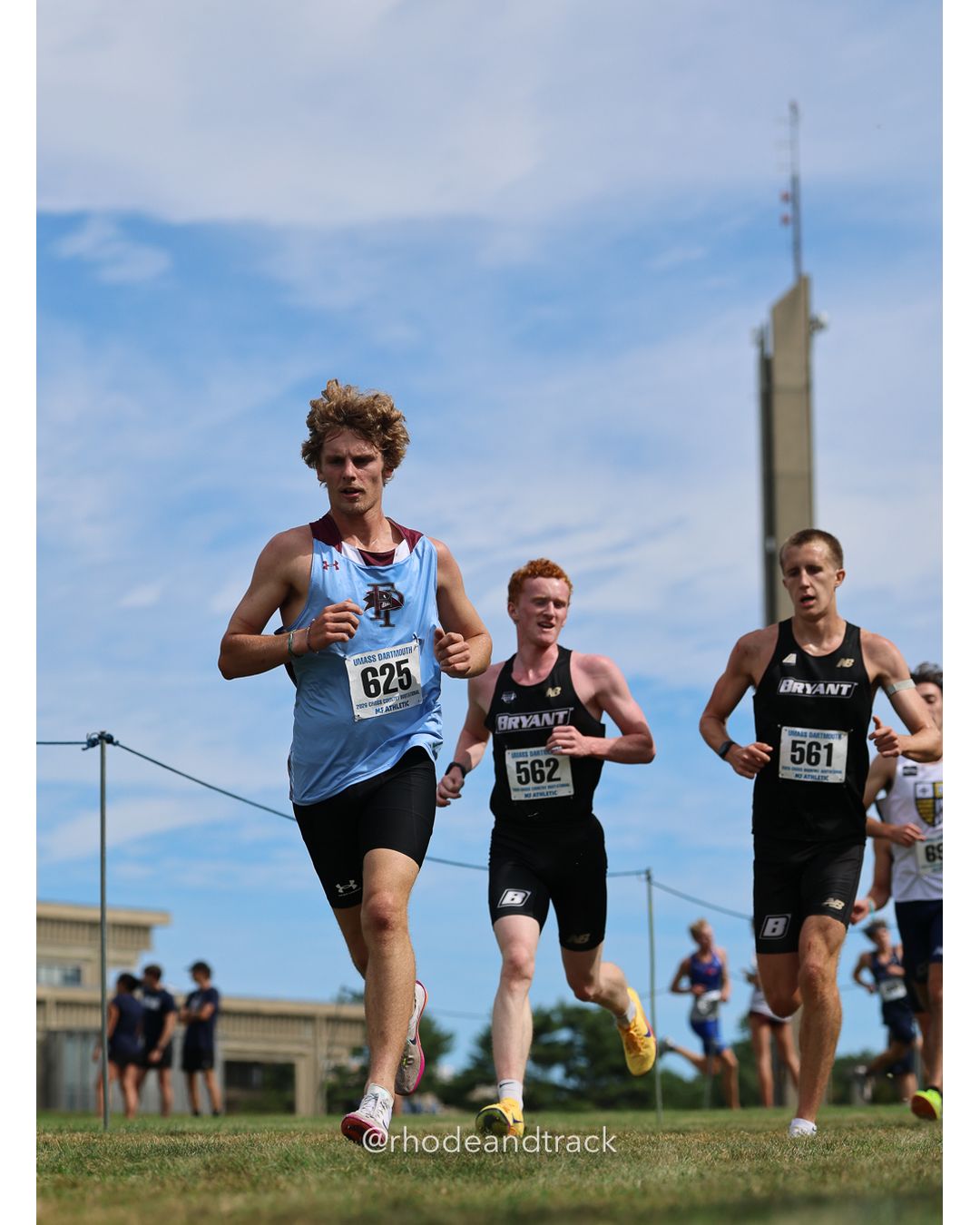 #625 Sam Fortin, Franklin Pierce, 8k Run - Men (Gold-35:cap), P42, 25:49.10; #562 Seb Melero, Bryant, 8k Run - Men (Gold-35:cap), P11, 25:02.86; #561 Andrew McConnell, Bryant, 8k Run - Men (Gold-35:cap), P19, 25:11.97 - 2026 UMass Dartmouth XC Invitational - UMass Dartmouth - Dartmouth, Massachusetts - September 19, 2026 File: ./260919-2026-UMass-Dartmouth-XC-Invitational-145-398A6246.jpg #625 Sam Fortin, Franklin Pierce, 8k Run - Men (Gold-35:cap), P42, 25:49.10; #562 Seb Melero, Bryant, 8k Run - Men (Gold-35:cap), P11, 25:0…