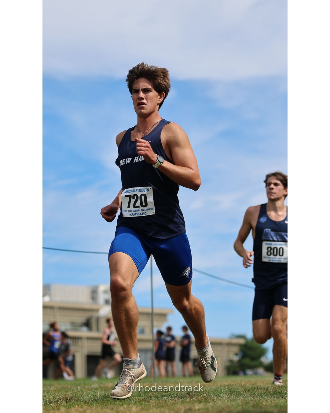 #720 Connor Knee, New Haven, 8k Run - Men (Gold-35:cap), P57, 26:01.01; #800 Dominic Lombardo, So. Conn. St., 8k Run - Men (Gold-35:cap), P49, 25:55.31 - 2026 UMass Dartmouth XC Invitational - UMass Dartmouth - Dartmouth, Massachusetts - September 19, 2026 File: ./260919-2026-UMass-Dartmouth-XC-Invitational-147-398A6348.jpg #720 Connor Knee, New Haven, 8k Run - Men (Gold-35:cap), P57, 26:01.01; #800 Dominic Lombardo, So. Conn. St., 8k Run - Men (Gold-35:cap), P…