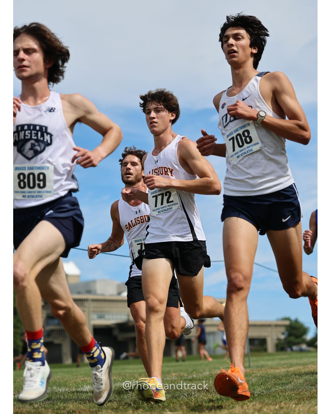 #708 Julian Rime, New Hampshire, 8k Run - Men (Gold-35:cap), P60, 26:07.34; #809 Michael Katsikis, St. Anselm, 8k Run - Men (Gold-35:cap), P86, 26:33.35; #772 Bradley Helman, Salisbury, 8k Run - Men (Gold-35:cap), P74, 26:21.57 - 2026 UMass Dartmouth XC Invitational - UMass Dartmouth - Dartmouth, Massachusetts - September 19, 2026 File: ./260919-2026-UMass-Dartmouth-XC-Invitational-157-398A6565.jpg #708 Julian Rime, New Hampshire, 8k Run - Men (Gold-35:cap), P60, 26:07.34; #809 Michael Katsikis, St. Anselm, 8k Run - Men (Gold-35:cap),…