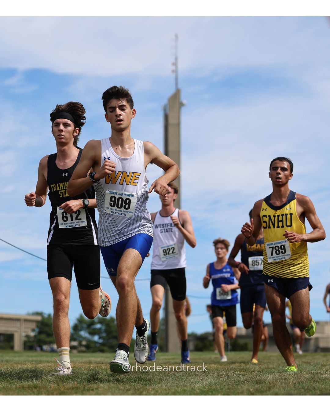 #909 Lucas Franco, Western NE, 8k Run - Men (Gold-35:cap), P124, 27:16.18; #789 Brady Harker, SNHU, 8k Run - Men (Gold-35:cap), P143, 27:44.49 - 2026 UMass Dartmouth XC Invitational - UMass Dartmouth - Dartmouth, Massachusetts - September 19, 2026 File: ./260919-2026-UMass-Dartmouth-XC-Invitational-182-398A6891.jpg #909 Lucas Franco, Western NE, 8k Run - Men (Gold-35:cap), P124, 27:16.18; #789 Brady Harker, SNHU, 8k Run - Men (Gold-35:cap), P143, 27:44…