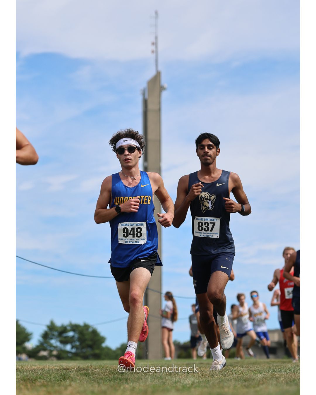 #948 Andrew Feinblatt, Worcester State, 8k Run - Men (Gold-35:cap), P177, 28:35.49; #837 Nathan Dsilva, Suffolk, 8k Run - Men (Gold-35:cap), P179, 28:39.21 - 2026 UMass Dartmouth XC Invitational - UMass Dartmouth - Dartmouth, Massachusetts - September 19, 2026 File: ./260919-2026-UMass-Dartmouth-XC-Invitational-204-398A7188.jpg #948 Andrew Feinblatt, Worcester State, 8k Run - Men (Gold-35:cap), P177, 28:35.49; #837 Nathan Dsilva, Suffolk, 8k Run - Men (Gold-35:cap)…
