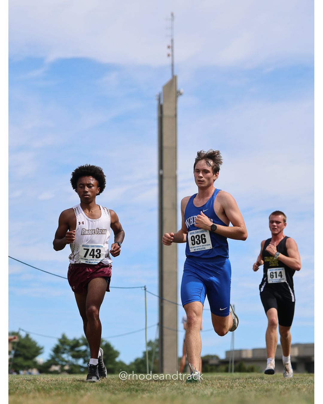 #936 Nolan Bushnell, Wheaton (Mass.), 8k Run - Men (Gold-35:cap), P157, 28:04.09; #743 Jahmel Rodrigues, RIC, 8k Run - Men (Gold-35:cap), P196, 29:22.79; #614 Joseph Lawson, Framingham St., 8k Run - Men (Gold-35:cap), P197, 29:23.87 - 2026 UMass Dartmouth XC Invitational - UMass Dartmouth - Dartmouth, Massachusetts - September 19, 2026 File: ./260919-2026-UMass-Dartmouth-XC-Invitational-212-398A7278.jpg #936 Nolan Bushnell, Wheaton (Mass.), 8k Run - Men (Gold-35:cap), P157, 28:04.09; #743 Jahmel Rodrigues, RIC, 8k Run - Men (Gold-35:cap), P…
