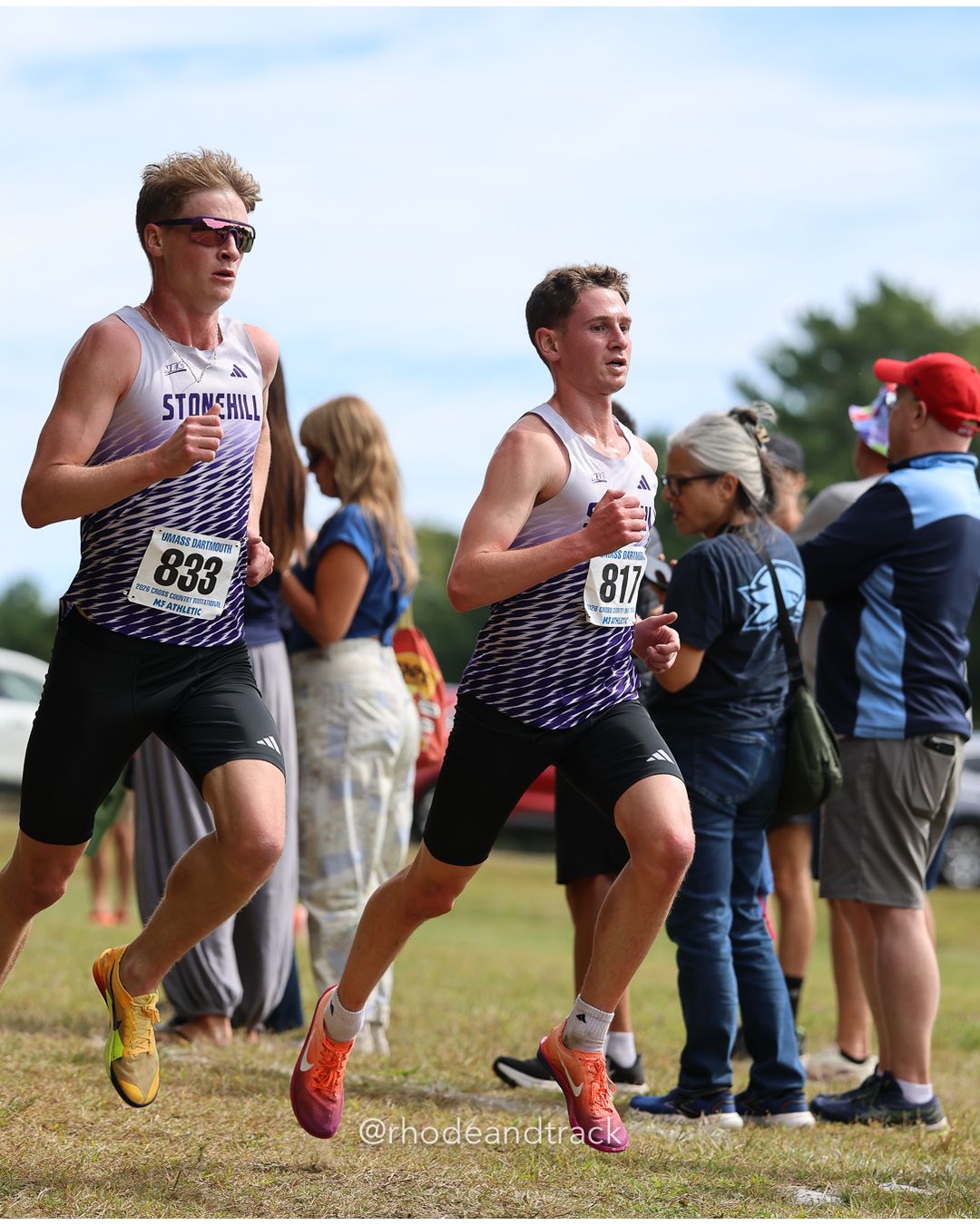 #833 Brendan Wilder, Stonehill, 8k Run - Men (Gold-35:cap), P2, 24:31.82; #817 Dylan Brilliant, Stonehill, 8k Run - Men (Gold-35:cap), P3, 24:34.76 - 2026 UMass Dartmouth XC Invitational - UMass Dartmouth - Dartmouth, Massachusetts - September 19, 2026 File: ./260919-2026-UMass-Dartmouth-XC-Invitational-238-398A7891.jpg #833 Brendan Wilder, Stonehill, 8k Run - Men (Gold-35:cap), P2, 24:31.82; #817 Dylan Brilliant, Stonehill, 8k Run - Men (Gold-35:cap), P3,…