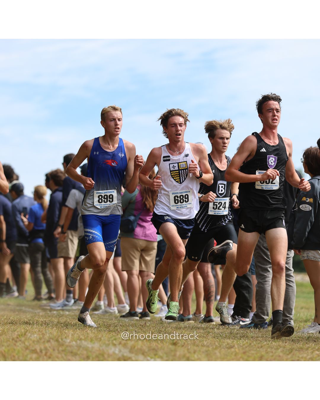 #689 Reidar Aageson, Merrimack, 8k Run - Men (Gold-35:cap), P59, 26:04.24; #899 Luke Zahurak, UMass Lowell, 8k Run - Men (Gold-35:cap), P66, 26:15.91; #524 Jason Fournier, Bentley, 8k Run - Men (Gold-35:cap), P45, 25:50.89 - 2026 UMass Dartmouth XC Invitational - UMass Dartmouth - Dartmouth, Massachusetts - September 19, 2026 File: ./260919-2026-UMass-Dartmouth-XC-Invitational-270-398A8649.jpg #689 Reidar Aageson, Merrimack, 8k Run - Men (Gold-35:cap), P59, 26:04.24; #899 Luke Zahurak, UMass Lowell, 8k Run - Men (Gold-35:cap), P66…