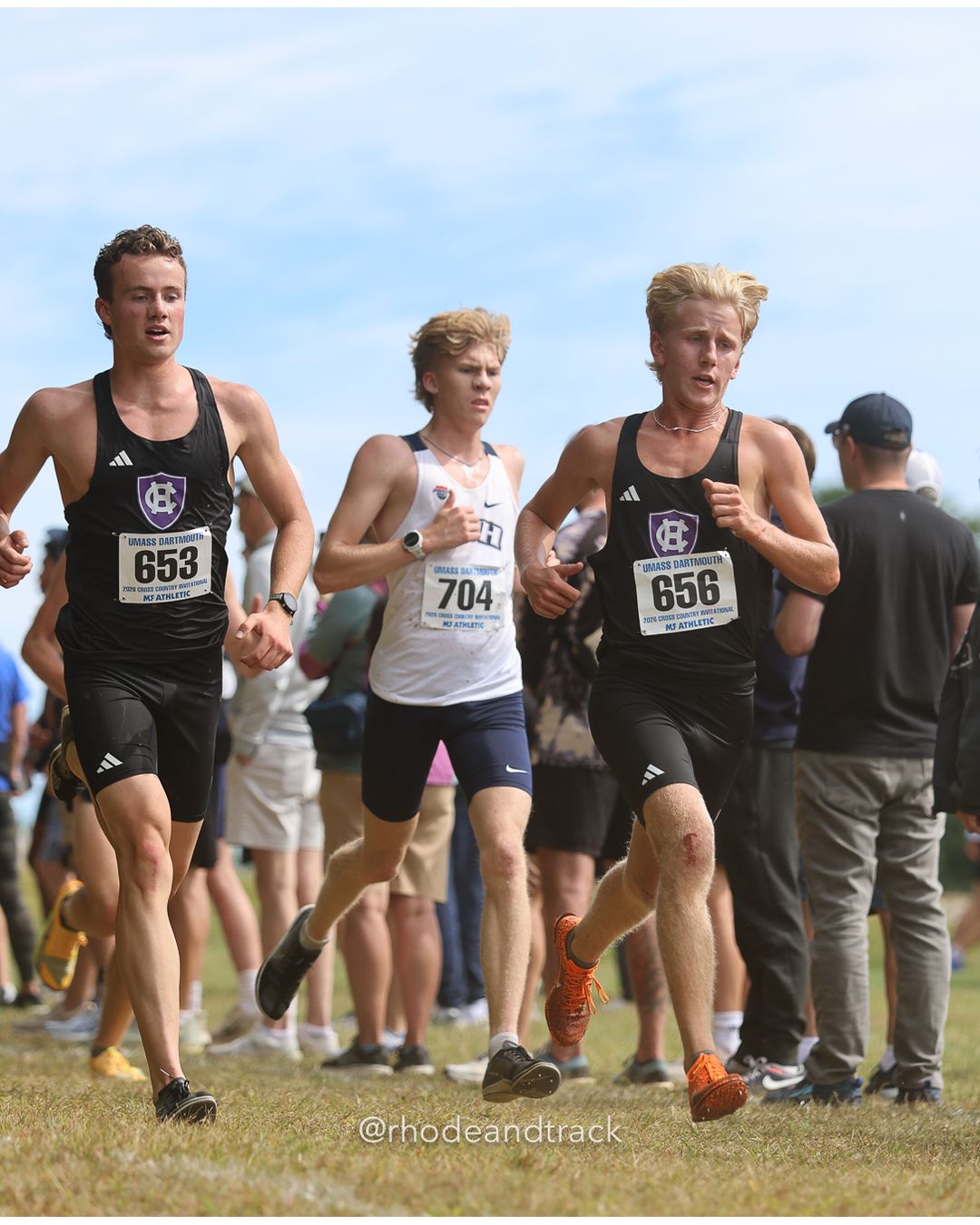 #656 Ian Morgan, Holy Cross, 8k Run - Men (Gold-35:cap), P50, 25:55.63; #704 Xavier Lemieux, New Hampshire, 8k Run - Men (Gold-35:cap), P63, 26:07.85 - 2026 UMass Dartmouth XC Invitational - UMass Dartmouth - Dartmouth, Massachusetts - September 19, 2026 File: ./260919-2026-UMass-Dartmouth-XC-Invitational-274-398A8747.jpg #656 Ian Morgan, Holy Cross, 8k Run - Men (Gold-35:cap), P50, 25:55.63; #704 Xavier Lemieux, New Hampshire, 8k Run - Men (Gold-35:cap), P63…