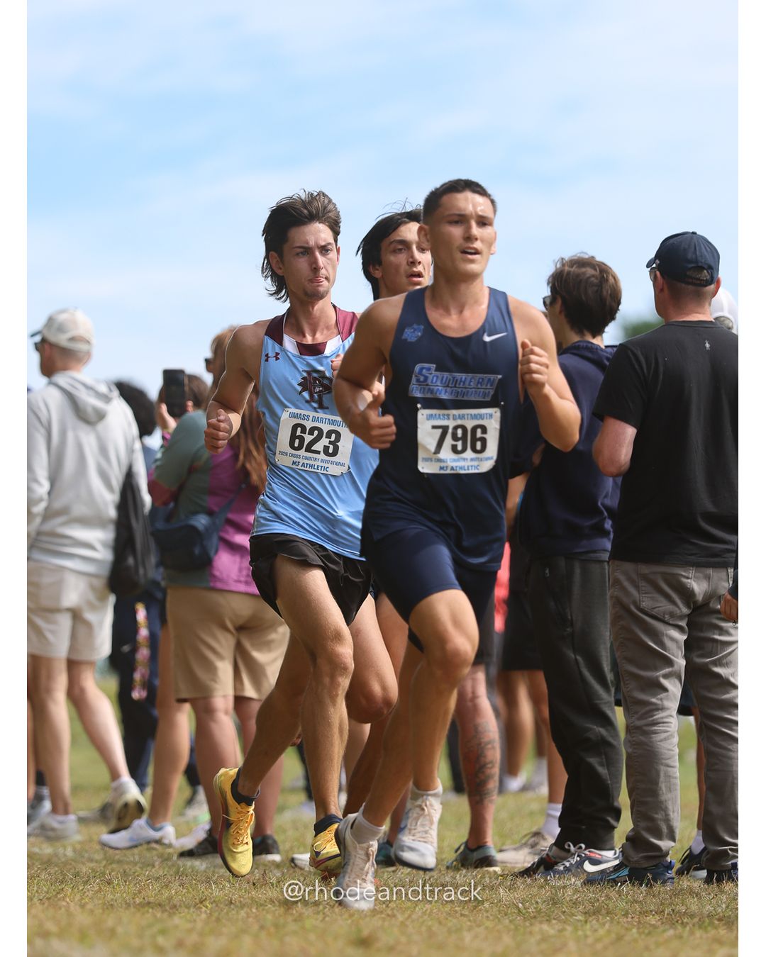 #623 Liam Doherty, Franklin Pierce, 8k Run - Men (Gold-35:cap), P72, 26:20.98; #796 Ryan Gagne, So. Conn. St., 8k Run - Men (Gold-35:cap), P71, 26:19.60 - 2026 UMass Dartmouth XC Invitational - UMass Dartmouth - Dartmouth, Massachusetts - September 19, 2026 File: ./260919-2026-UMass-Dartmouth-XC-Invitational-279-398A8814.jpg #623 Liam Doherty, Franklin Pierce, 8k Run - Men (Gold-35:cap), P72, 26:20.98; #796 Ryan Gagne, So. Conn. St., 8k Run - Men (Gold-35:cap),…