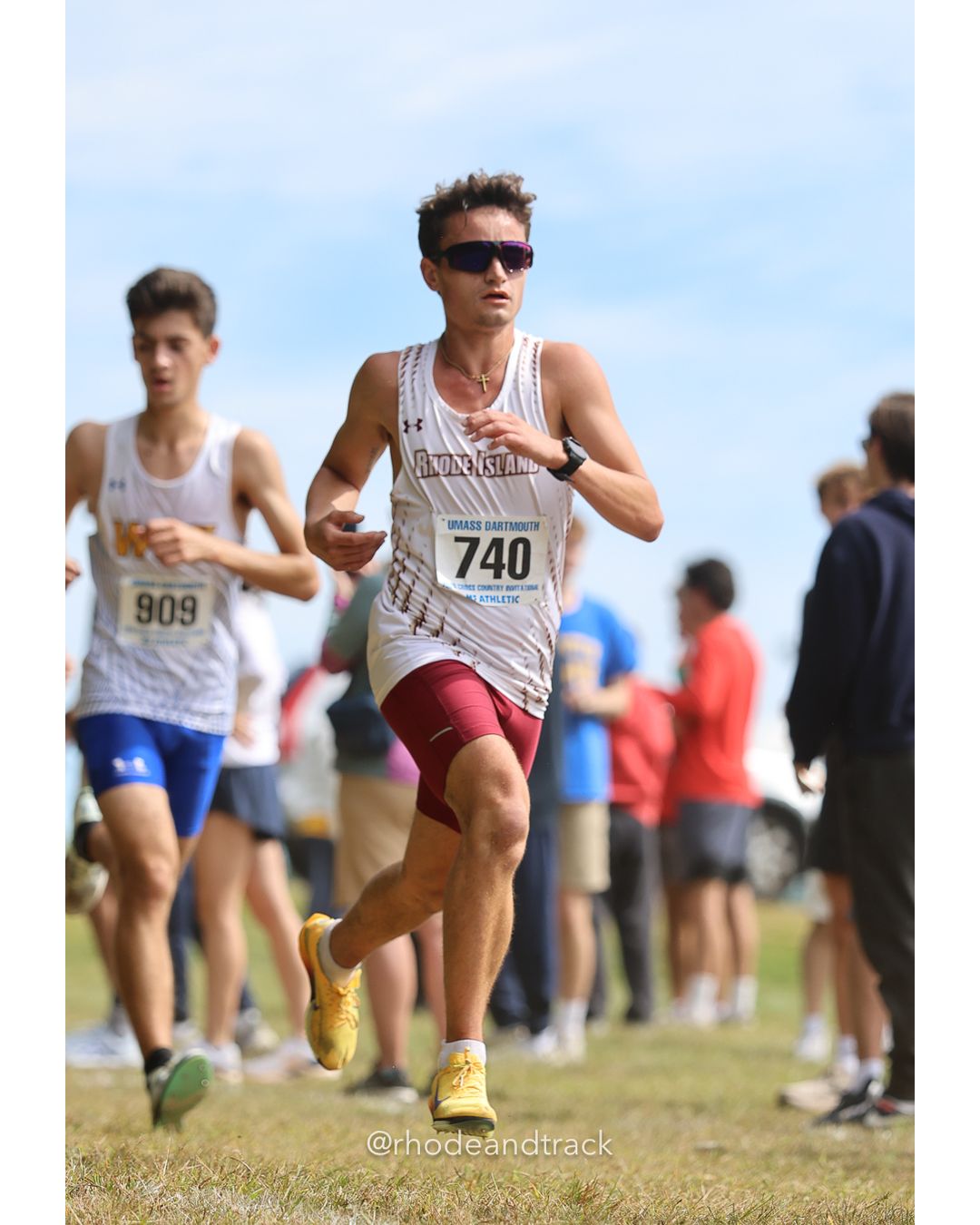 #740 Andrew Frezza, RIC, 8k Run - Men (Gold-35:cap), P130, 27:22.23; #909 Lucas Franco, Western NE, 8k Run - Men (Gold-35:cap), P124, 27:16.18 - 2026 UMass Dartmouth XC Invitational - UMass Dartmouth - Dartmouth, Massachusetts - September 19, 2026 File: ./260919-2026-UMass-Dartmouth-XC-Invitational-321-398A9502.jpg #740 Andrew Frezza, RIC, 8k Run - Men (Gold-35:cap), P130, 27:22.23; #909 Lucas Franco, Western NE, 8k Run - Men (Gold-35:cap), P124, 27:16…