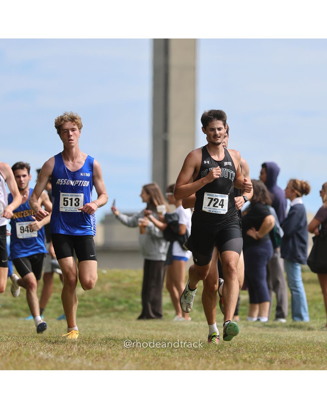 #724 Nathan Beauregard, Plymouth State, 8k Run - Men (Gold-35:cap), P144, 27:45.45; #513 Eli Lipson, Assumption, 8k Run - Men (Gold-35:cap), P149, 27:51.73; #946 Anthony DeFeo, Worcester State, 8k Run - Men (Gold-35:cap), P153, 27:56.11 - 2026 UMass Dartmouth XC Invitational - UMass Dartmouth - Dartmouth, Massachusetts - September 19, 2026 File: ./260919-2026-UMass-Dartmouth-XC-Invitational-333-398A9686.jpg #724 Nathan Beauregard, Plymouth State, 8k Run - Men (Gold-35:cap), P144, 27:45.45; #513 Eli Lipson, Assumption, 8k Run - Men (Gold-35:cap)…
