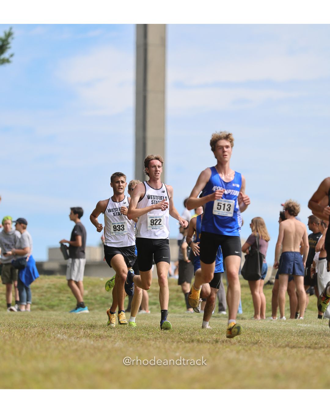 #513 Eli Lipson, Assumption, 8k Run - Men (Gold-35:cap), P149, 27:51.73; #922 Lorcan Bergeron, Westfield State, 8k Run - Men (Gold-35:cap), P152, 27:55.22; #933 Reid Sunshine, Westfield State, 8k Run - Men (Gold-35:cap), P162, 28:09.12 - 2026 UMass Dartmouth XC Invitational - UMass Dartmouth - Dartmouth, Massachusetts - September 19, 2026 File: ./260919-2026-UMass-Dartmouth-XC-Invitational-335-398A9711.jpg #513 Eli Lipson, Assumption, 8k Run - Men (Gold-35:cap), P149, 27:51.73; #922 Lorcan Bergeron, Westfield State, 8k Run - Men (Gold-35:cap),…