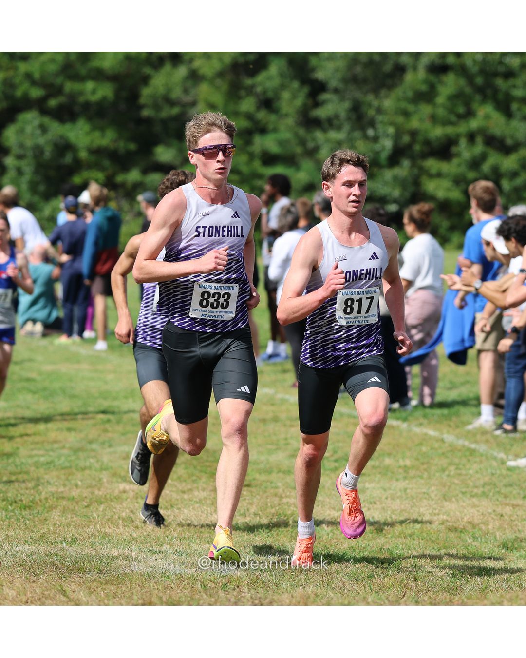 #833 Brendan Wilder, Stonehill, 8k Run - Men (Gold-35:cap), P2, 24:31.82; #817 Dylan Brilliant, Stonehill, 8k Run - Men (Gold-35:cap), P3, 24:34.76 - 2026 UMass Dartmouth XC Invitational - UMass Dartmouth - Dartmouth, Massachusetts - September 19, 2026 File: ./260919-2026-UMass-Dartmouth-XC-Invitational-40-398A4391.jpg #833 Brendan Wilder, Stonehill, 8k Run - Men (Gold-35:cap), P2, 24:31.82; #817 Dylan Brilliant, Stonehill, 8k Run - Men (Gold-35:cap), P3,…