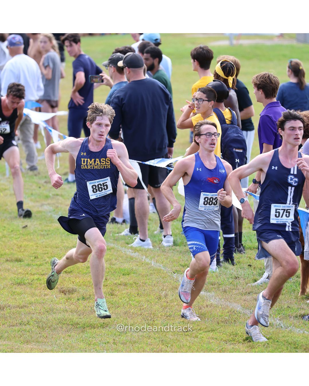 #865 Joseph Stanton, UMass Dartmouth, 8k Run - Men (Gold-35:cap), P75, 26:21.64; #575 John DiSturco, Connecticut College, 8k Run - Men (Gold-35:cap), P78, 26:22.44; #883 Jimmy Kelly, UMass Lowell, 8k Run - Men (Gold-35:cap), P76, 26:22.19 - 2026 UMass Dartmouth XC Invitational - UMass Dartmouth - Dartmouth, Massachusetts - September 19, 2026 File: ./260919-2026-UMass-Dartmouth-XC-Invitational-404-398A1114.jpg #865 Joseph Stanton, UMass Dartmouth, 8k Run - Men (Gold-35:cap), P75, 26:21.64; #575 John DiSturco, Connecticut College, 8k Run - Men (Gol…