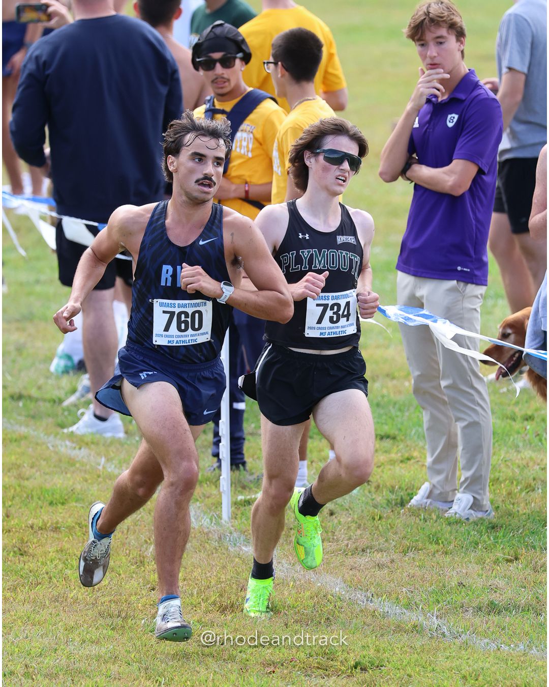 #760 Kyle Tarpy, Roger Williams, 8k Run - Men (Gold-35:cap), P95, 26:40.64; #734 Alexander LeClair, Plymouth State, 8k Run - Men (Gold-35:cap), P97, 26:41.86 - 2026 UMass Dartmouth XC Invitational - UMass Dartmouth - Dartmouth, Massachusetts - September 19, 2026 File: ./260919-2026-UMass-Dartmouth-XC-Invitational-419-398A1374.jpg #760 Kyle Tarpy, Roger Williams, 8k Run - Men (Gold-35:cap), P95, 26:40.64; #734 Alexander LeClair, Plymouth State, 8k Run - Men (Gold-35:c…