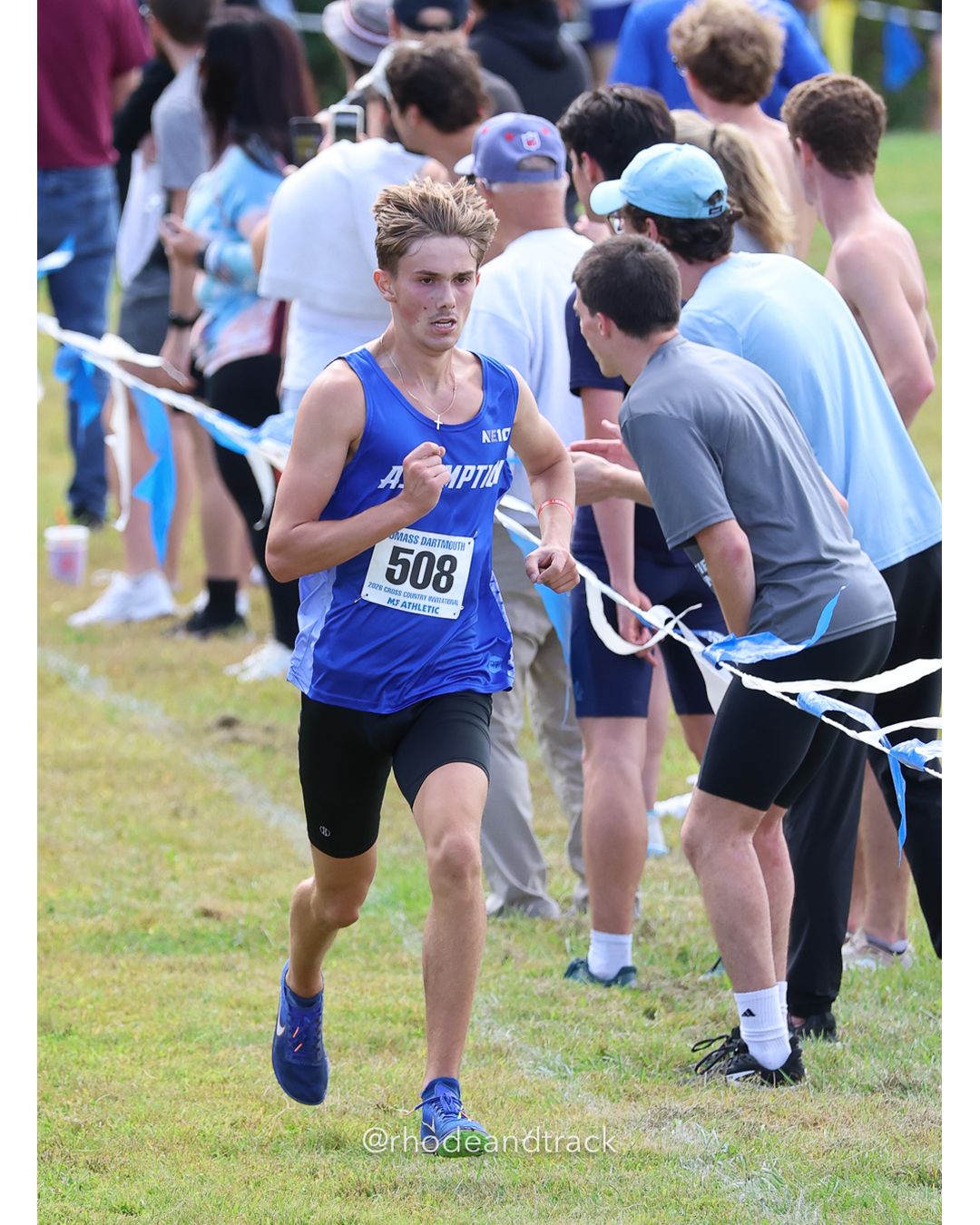 #508 Owen Davis, Assumption, 8k Run - Men (Gold-35:cap), P108, 26:55.37 - 2026 UMass Dartmouth XC Invitational - UMass Dartmouth - Dartmouth, Massachusetts - September 19, 2026 File: ./260919-2026-UMass-Dartmouth-XC-Invitational-431-398A1580.jpg #508 Owen Davis, Assumption, 8k Run - Men (Gold-35:cap), P108, 26:55.37 - 2026 UMass Dartmouth XC Invitational - UMass Dartmouth - Dartmout…