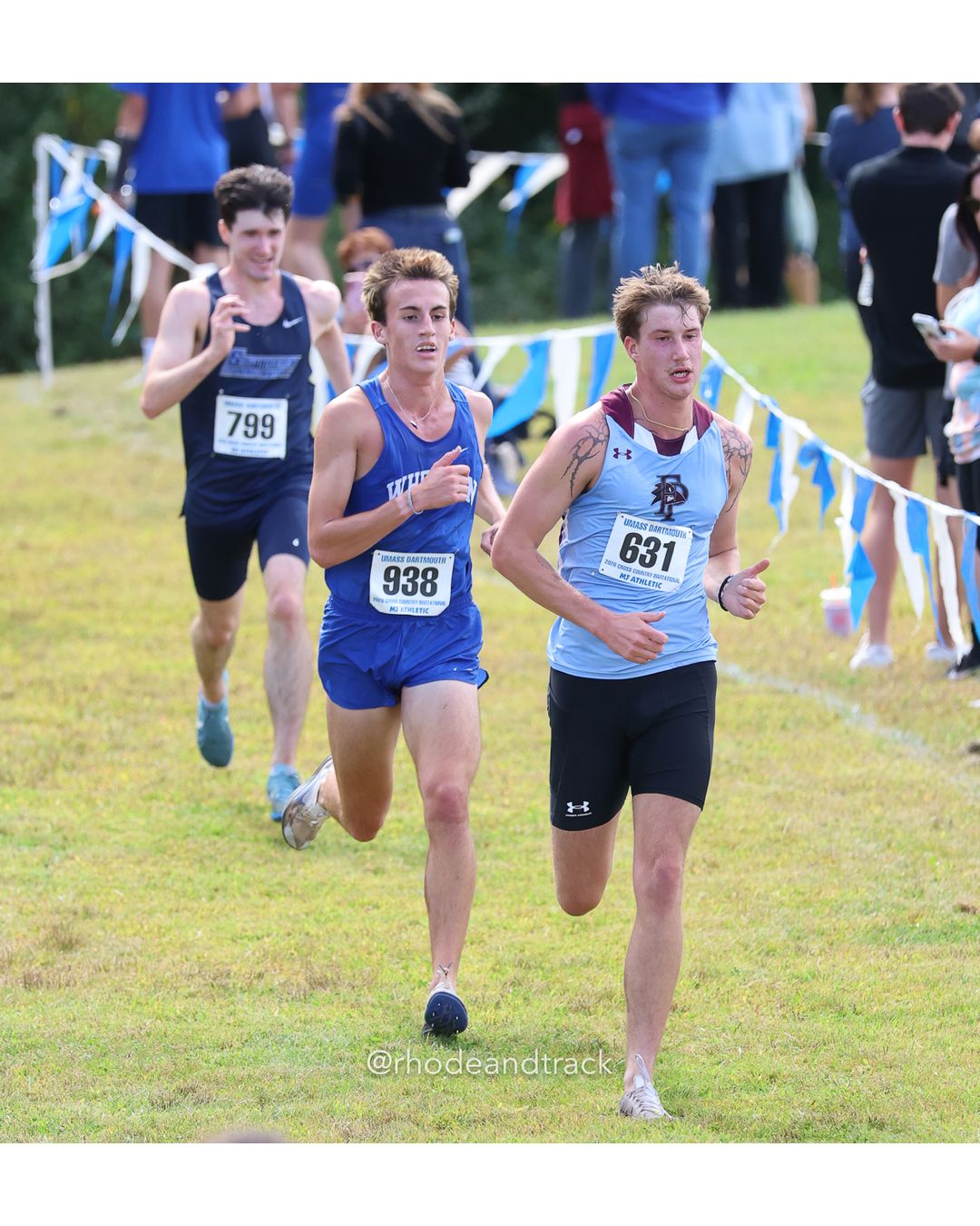 #631 Noah Roberts, Franklin Pierce, 8k Run - Men (Gold-35:cap), P138, 27:38.92; #938 Jack Kittredge, Wheaton (Mass.), 8k Run - Men (Gold-35:cap), P141, 27:40.46; #799 Joseph Lamburn, So. Conn. St., 8k Run - Men (Gold-35:cap), P142, 27:43.24 - 2026 UMass Dartmouth XC Invitational - UMass Dartmouth - Dartmouth, Massachusetts - September 19, 2026 File: ./260919-2026-UMass-Dartmouth-XC-Invitational-457-398A2197.jpg #631 Noah Roberts, Franklin Pierce, 8k Run - Men (Gold-35:cap), P138, 27:38.92; #938 Jack Kittredge, Wheaton (Mass.), 8k Run - Men (Gold-35…