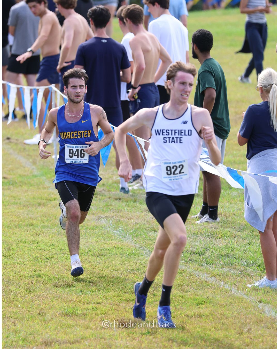 #922 Lorcan Bergeron, Westfield State, 8k Run - Men (Gold-35:cap), P152, 27:55.22; #946 Anthony DeFeo, Worcester State, 8k Run - Men (Gold-35:cap), P153, 27:56.11 - 2026 UMass Dartmouth XC Invitational - UMass Dartmouth - Dartmouth, Massachusetts - September 19, 2026 File: ./260919-2026-UMass-Dartmouth-XC-Invitational-466-398A2403.jpg #922 Lorcan Bergeron, Westfield State, 8k Run - Men (Gold-35:cap), P152, 27:55.22; #946 Anthony DeFeo, Worcester State, 8k Run - Men (Gold-…