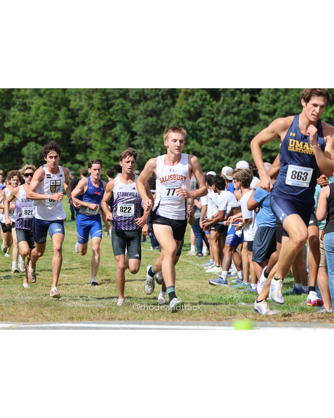 #863 Declan Smith, UMass Dartmouth, 8k Run - Men (Gold-35:cap), P31, 25:35.33; #822 Nicholas Davies, Stonehill, 8k Run - Men (Gold-35:cap), P10, 25:02.10 - 2026 UMass Dartmouth XC Invitational - UMass Dartmouth - Dartmouth, Massachusetts - September 19, 2026 File: ./260919-2026-UMass-Dartmouth-XC-Invitational-47-398A4528.jpg #863 Declan Smith, UMass Dartmouth, 8k Run - Men (Gold-35:cap), P31, 25:35.33; #822 Nicholas Davies, Stonehill, 8k Run - Men (Gold-35:cap),…