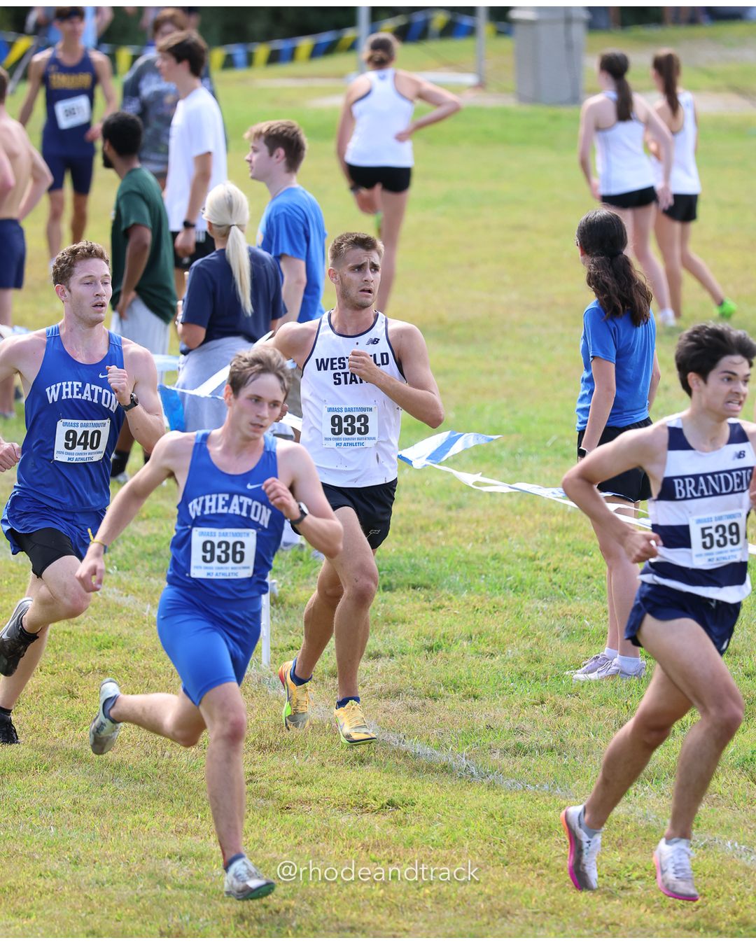 #936 Nolan Bushnell, Wheaton (Mass.), 8k Run - Men (Gold-35:cap), P157, 28:04.09; #933 Reid Sunshine, Westfield State, 8k Run - Men (Gold-35:cap), P162, 28:09.12 - 2026 UMass Dartmouth XC Invitational - UMass Dartmouth - Dartmouth, Massachusetts - September 19, 2026 File: ./260919-2026-UMass-Dartmouth-XC-Invitational-470-398A2526.jpg #936 Nolan Bushnell, Wheaton (Mass.), 8k Run - Men (Gold-35:cap), P157, 28:04.09; #933 Reid Sunshine, Westfield State, 8k Run - Men (Gold-3…