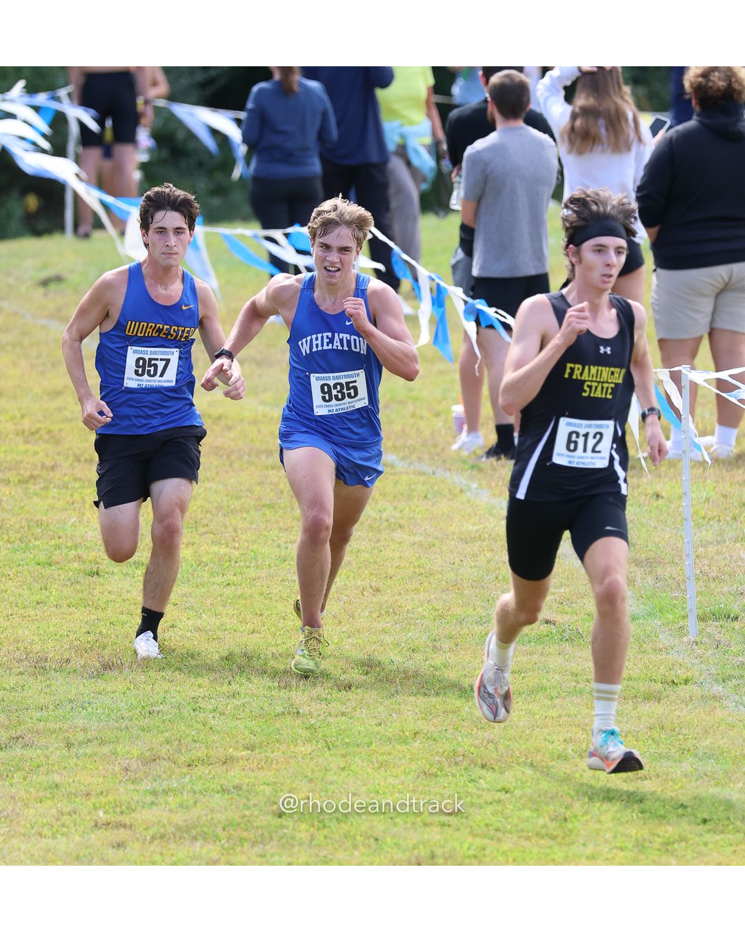 #935 David Aulisio, Wheaton (Mass.), 8k Run - Men (Gold-35:cap), P194, 29:17.43; #612 Vincent Gauthier, Framingham St., 8k Run - Men (Gold-35:cap), P191, 29:15.94 - 2026 UMass Dartmouth XC Invitational - UMass Dartmouth - Dartmouth, Massachusetts - September 19, 2026 File: ./260919-2026-UMass-Dartmouth-XC-Invitational-497-398A3058.jpg #935 David Aulisio, Wheaton (Mass.), 8k Run - Men (Gold-35:cap), P194, 29:17.43; #612 Vincent Gauthier, Framingham St., 8k Run - Men (Gold-…
