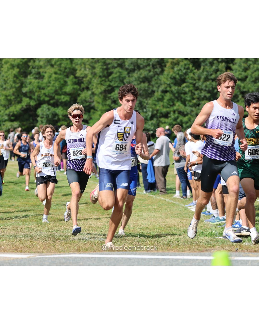 #694 Sean Moore, Merrimack, 8k Run - Men (Gold-35:cap), P43, 25:49.77; #823 Ethan Fadden, Stonehill, 8k Run - Men (Gold-35:cap), P20, 25:14.03 - 2026 UMass Dartmouth XC Invitational - UMass Dartmouth - Dartmouth, Massachusetts - September 19, 2026 File: ./260919-2026-UMass-Dartmouth-XC-Invitational-50-398A4541.jpg #694 Sean Moore, Merrimack, 8k Run - Men (Gold-35:cap), P43, 25:49.77; #823 Ethan Fadden, Stonehill, 8k Run - Men (Gold-35:cap), P20, 25:14…