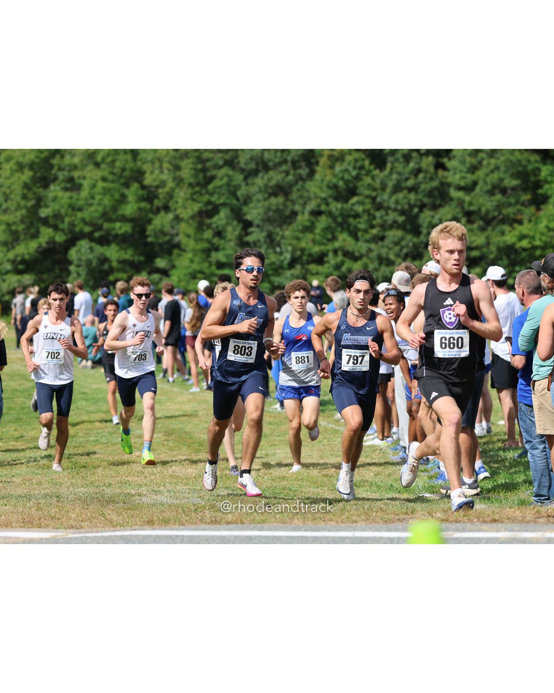 #660 Thomas Speltz, Holy Cross, 8k Run - Men (Gold-35:cap), P14, 25:08.53; #803 Colton Sallum, So. Conn. St., 8k Run - Men (Gold-35:cap), P6, 24:39.33; #797 John Glidden, So. Conn. St., 8k Run - Men (Gold-35:cap), P29, 25:32.64 - 2026 UMass Dartmouth XC Invitational - UMass Dartmouth - Dartmouth, Massachusetts - September 19, 2026 File: ./260919-2026-UMass-Dartmouth-XC-Invitational-55-398A4609.jpg #660 Thomas Speltz, Holy Cross, 8k Run - Men (Gold-35:cap), P14, 25:08.53; #803 Colton Sallum, So. Conn. St., 8k Run - Men (Gold-35:cap), P…