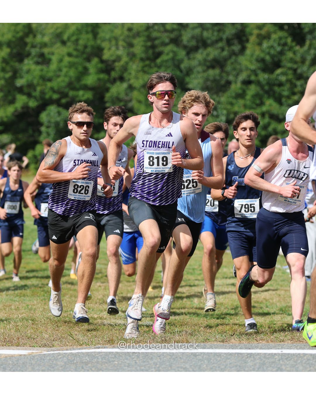 #826 Connor Magill, Stonehill, 8k Run - Men (Gold-35:cap), P22, 25:17.69; #795 Hayden Burke, So. Conn. St., 8k Run - Men (Gold-35:cap), P38, 25:43.61 - 2026 UMass Dartmouth XC Invitational - UMass Dartmouth - Dartmouth, Massachusetts - September 19, 2026 File: ./260919-2026-UMass-Dartmouth-XC-Invitational-61-398A4726.jpg #826 Connor Magill, Stonehill, 8k Run - Men (Gold-35:cap), P22, 25:17.69; #795 Hayden Burke, So. Conn. St., 8k Run - Men (Gold-35:cap), P38…