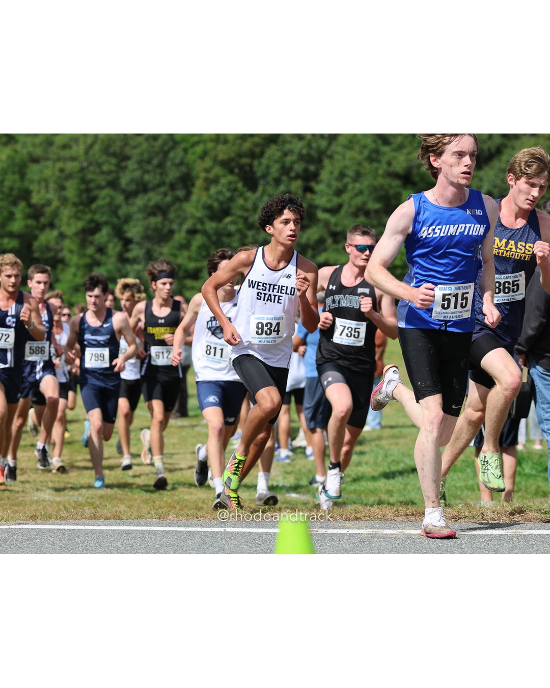 #515 Kyle Martin, Assumption, 8k Run - Men (Gold-35:cap), P120, 27:09.70; #735 Cooper O'Neil, Plymouth State, 8k Run - Men (Gold-35:cap), P131, 27:23.94; #934 Kenniell Velez Santiago, Westfield State, 8k Run - Men (Gold-35:cap), P127, 27:19.56 - 2026 UMass Dartmouth XC Invitational - UMass Dartmouth - Dartmouth, Massachusetts - September 19, 2026 File: ./260919-2026-UMass-Dartmouth-XC-Invitational-87-398A5141.jpg #515 Kyle Martin, Assumption, 8k Run - Men (Gold-35:cap), P120, 27:09.70; #735 Cooper O'Neil, Plymouth State, 8k Run - Men (Gold-35:cap), P…